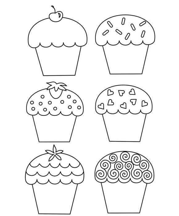 Kids Cupcake Coloring Page Foods Coloring Pages Jpg 580 698 Cupcake Coloring Pages Paper Embroidery Coloring Pages