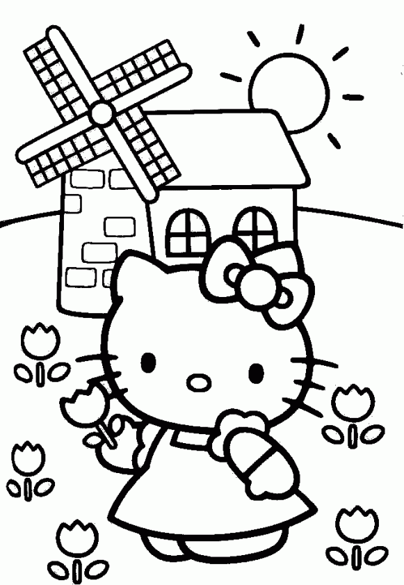 Hello Kitty Kleurplaten Hello Kitty Afbeeldingen Kleurplaten Hello Kitty Verjaardag