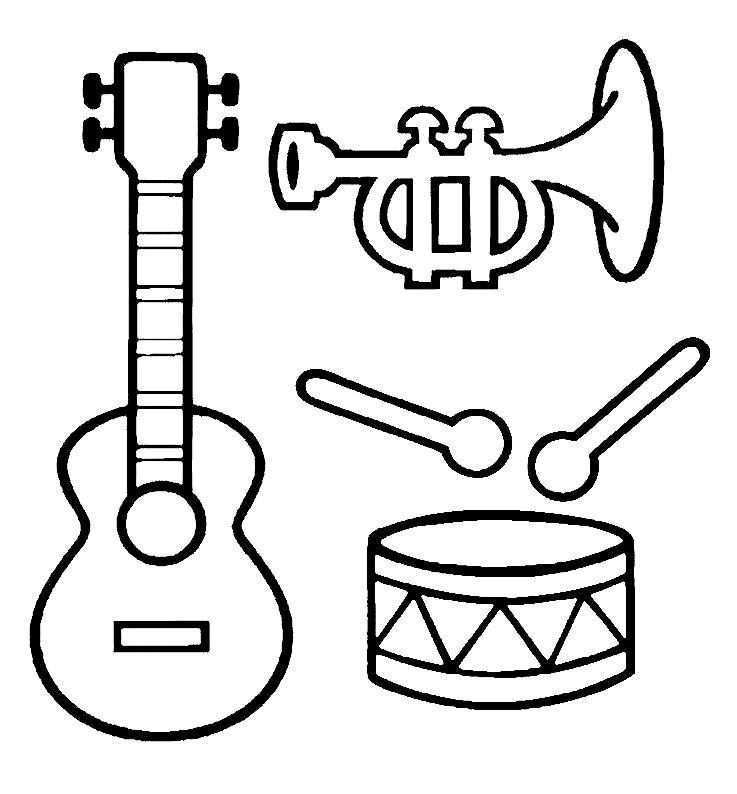 Kleurplaat Muziekinstrumenten Muziek Muziek Werkbladen Muziekactiviteiten