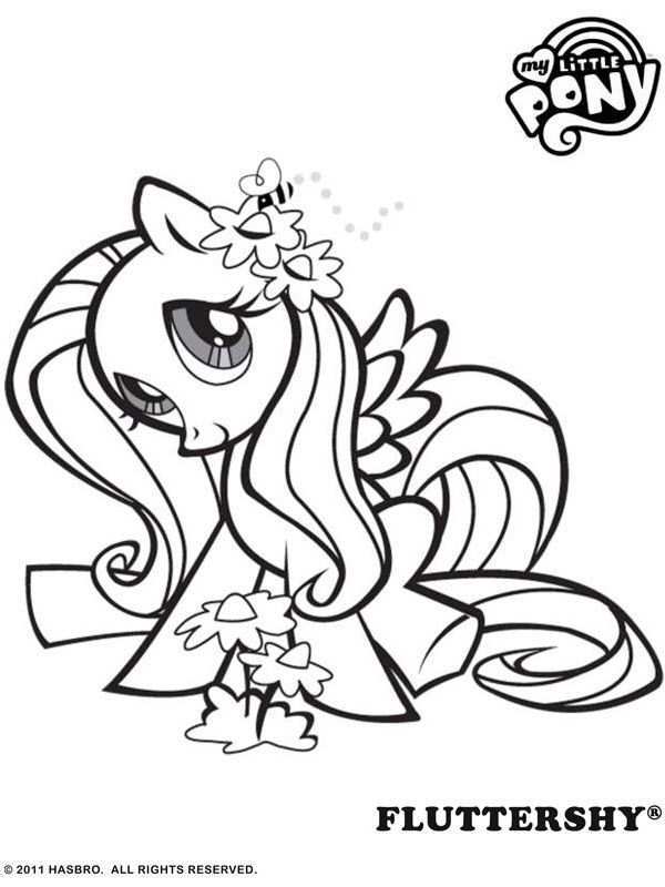 Free Online My Little Pony Fluttershy Colouring Page My Little Pony Coloring Horse Co