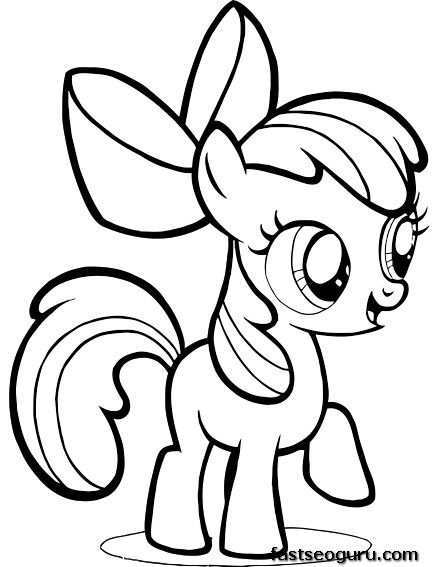 5748 My Little Pony Friendship Is Magic Apple Bloom Coloring Pages Jpg 438 567 Gratis