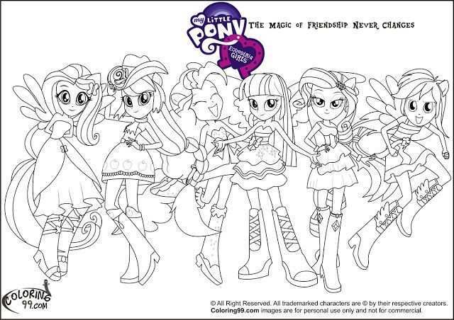 My Little Pony Equestria Girls Coloring Pages Equestria Girls Buku Mewarnai Kuda Poni