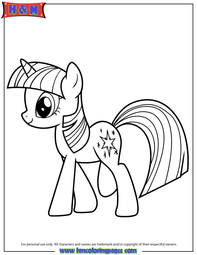 My Little Pony Twilight Sparkle My Little Pony Coloring Page My Little Pony Coloring Unicorn Coloring Pages My Little Pony Twilight