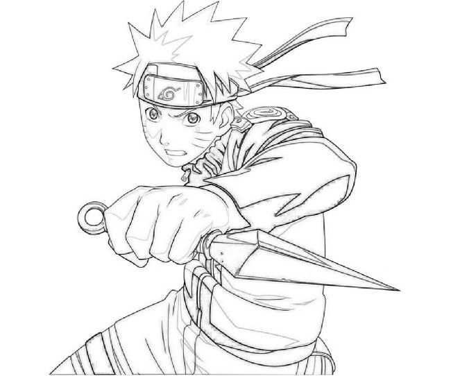 Anime Uzumaki Naruto Coloring Pages 650x542 Jpg 650 542