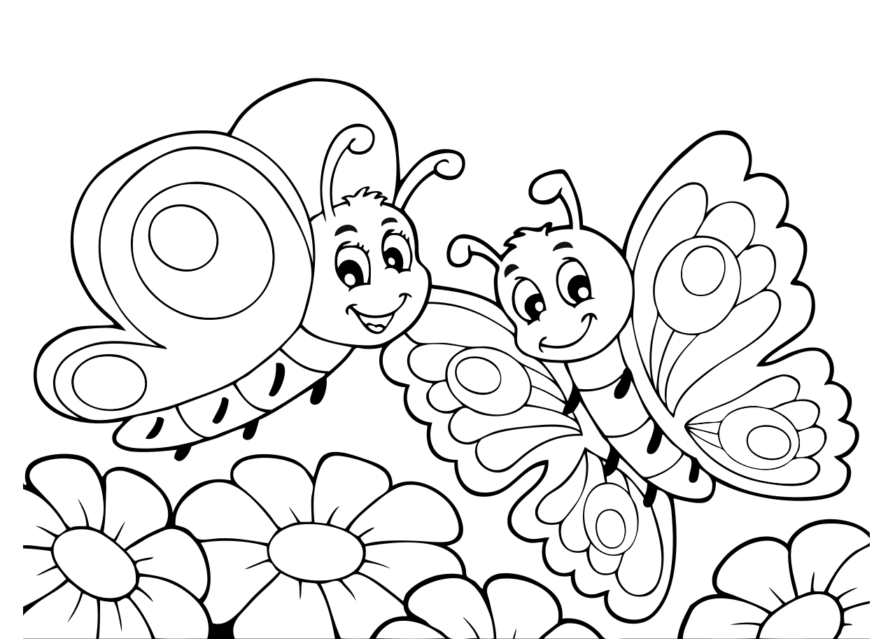 Kleurplaten Vlinders Gratis Vlinder Tekeningen Voor Kids