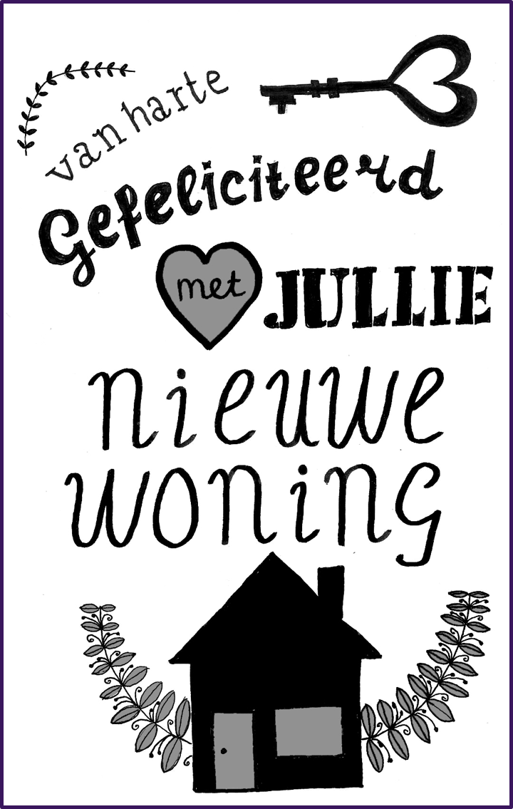 Hl Vz 02 Nieuwe Woning Mycreation Nieuwe Woningen Doodles Handlettering
