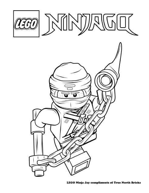 Coloring Page Ninja Jay True North Bricks Ninjago Coloring Pages Lego Coloring Pages