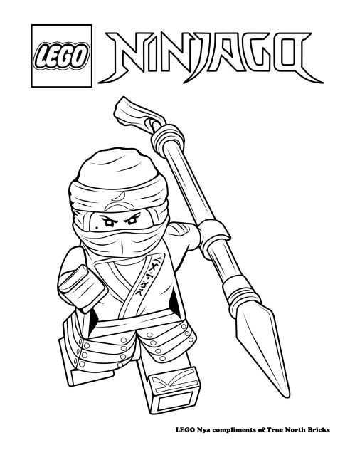 Coloring Page Ninja Nya True North Bricks Ninjago Coloring Pages Lego Coloring Pages