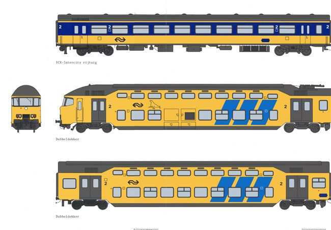 Nederlandse Spoorwegen Trein Dubbeldekker Oude Treinen