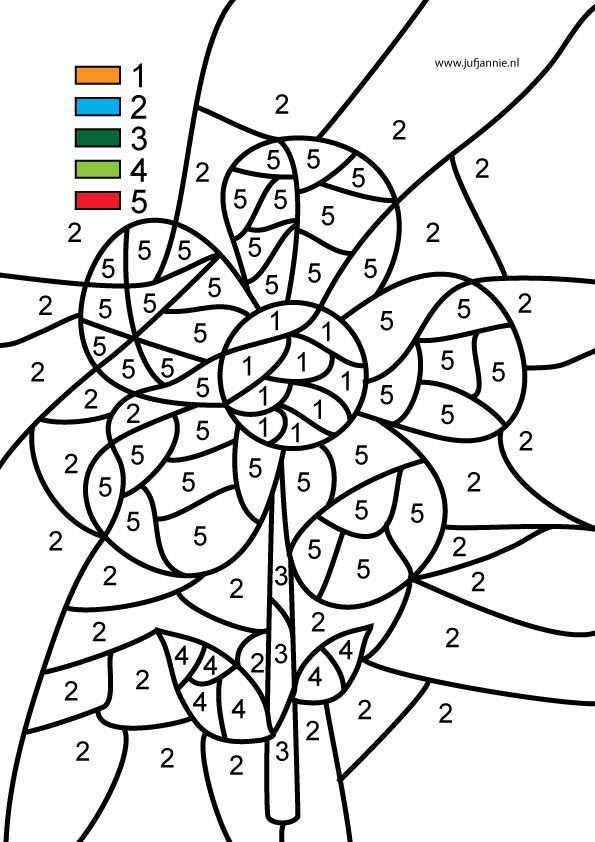 Leerzame Kleurplaten Plaatsen Waarmee Kinderen De Getallen Kunnen Leren Door De Cijfe