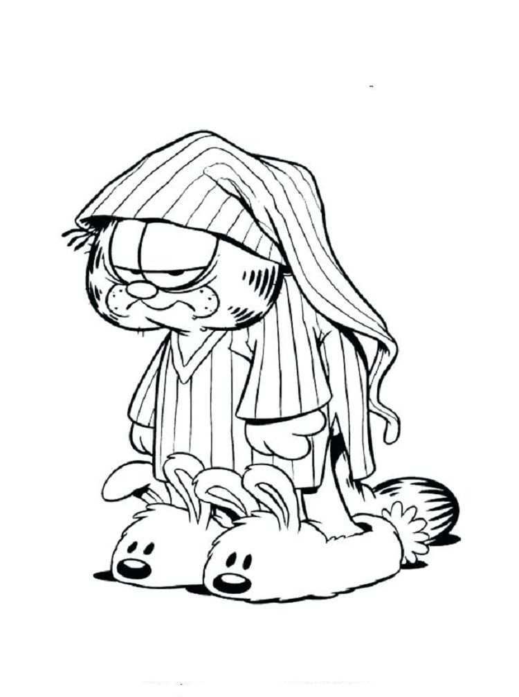 Lazy Garfield Coloring Pages Disney Art Drawings Art Garfield And Odie