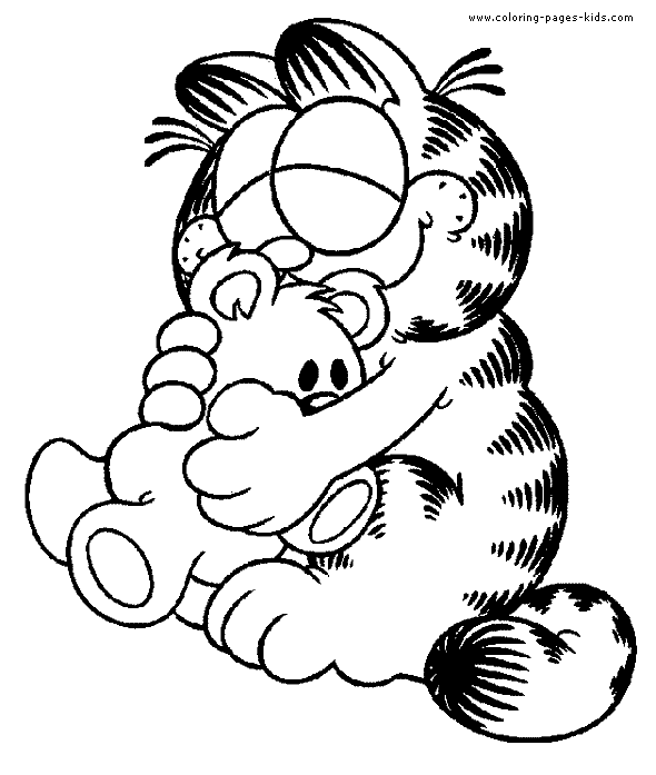 Garfield Color Page Cartoon Characters Coloring Pages Color Plate Coloring Sheet Prin