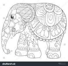 Pin De Diana Salas En Mandala Elefante De Dibujos Animados Dibujos Elefantes