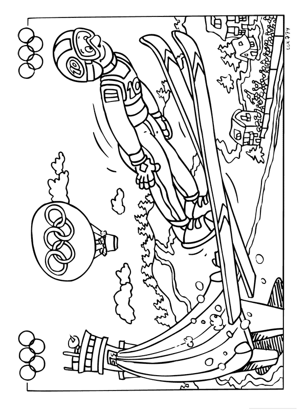 Skiing Coloring Page Winter Olympics Crafts For Kids Staycurious Olympic Crafts Winte