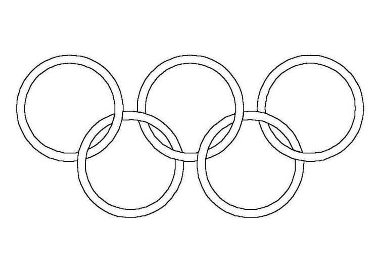 Kleurplaat Olympische Ringen Afb 4305 Olympische Spelen Ringen Knutselen Kleurplaten