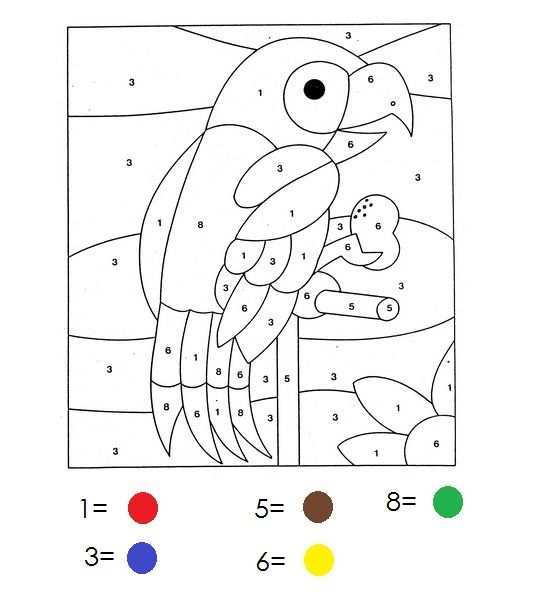 Kleuren Op Nummer Preschool Activities Kids Coloring Books Numbers Preschool