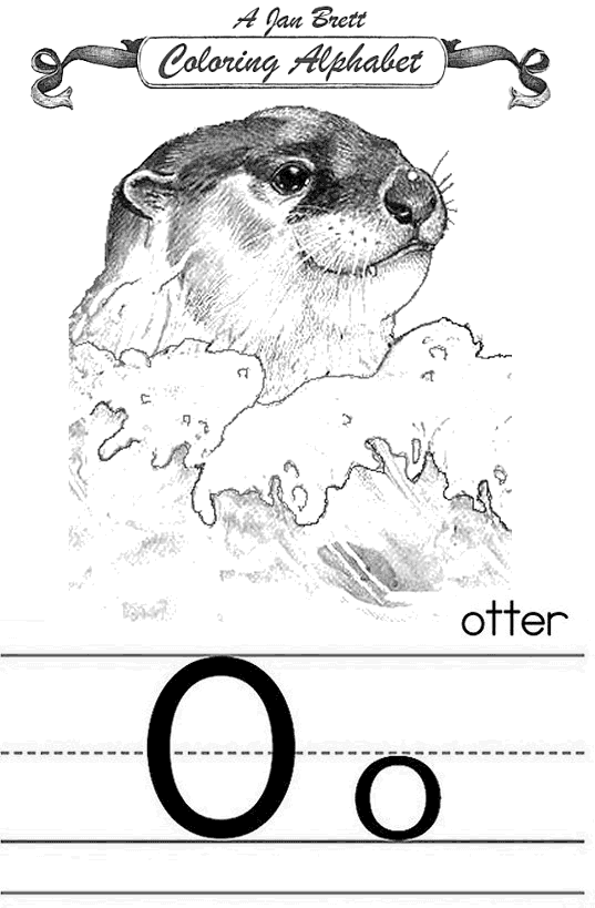 Coloring Alphabet Traditional Otter Otters Alphabet Coloring Pages