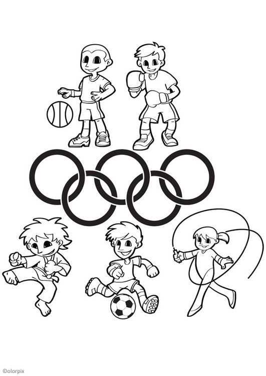 Kleurplaat Olympische Spelen Afb 26044 Olympic Games Sport Illustration Coloring Page