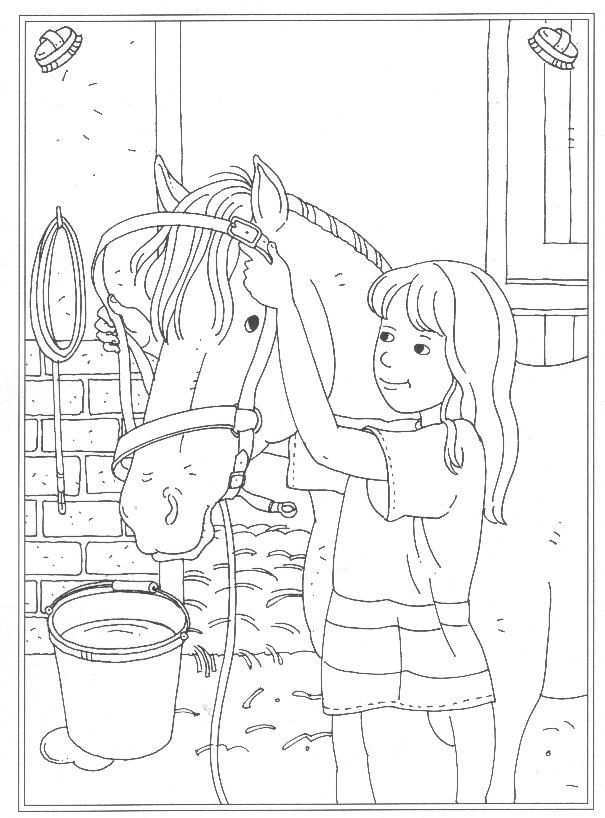 Kids N Fun 24 Kleurplaten Van Op De Manege Horse Coloring Books Horse Coloring Pages