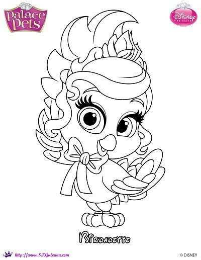Princess Palace Pets Coloring Page Of Birdadette Palace Pets Coloring Pages Disney Pr