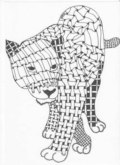 Panter Zentangle Animals Doodles Zentangles Colorful Pictures