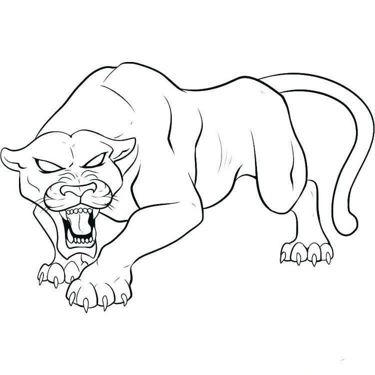 Wildlife Black Panther Movie Coloring Pages Black Panther Drawing Animal Coloring Pag