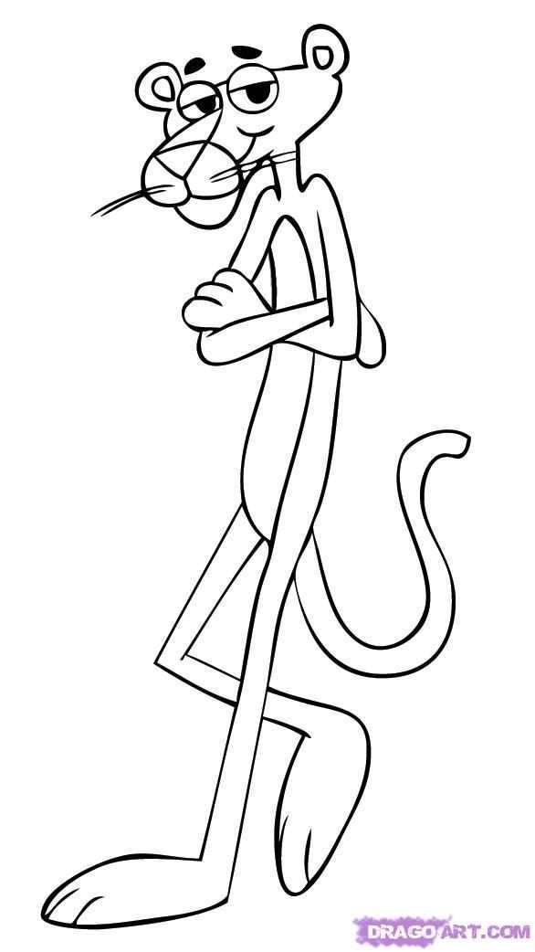 How To Draw Pink Panther Step 7 1 000000009439 5 Jpg 586 1042 Tekenpotlood Dieren Tek