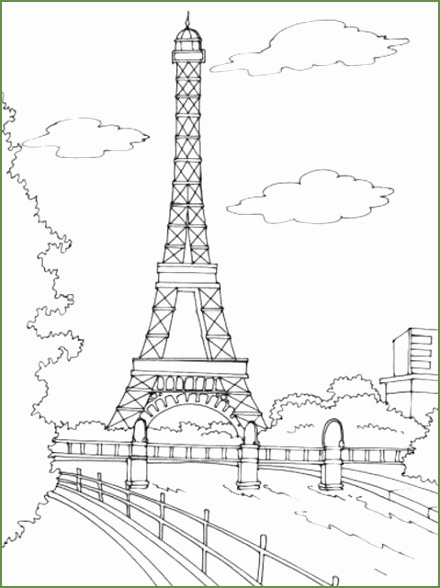 Paris Eiffel Tower Embroidery Pattern Cute For A Throw Pillow 440588 Parijs Tekening