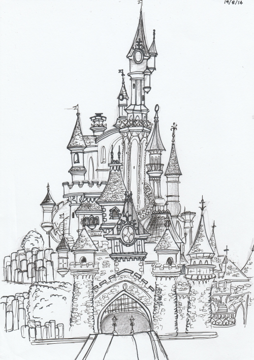 Paris Disneyland Beast Castle Disney Castle Drawing Disney Art Drawings Castle Sketch