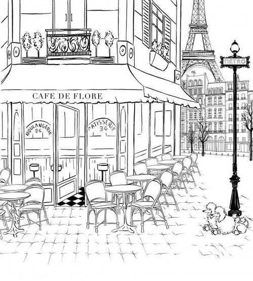Pin By Sugarpetal Cookies On Paris Colouring And Doodling Journal Paris Illustration