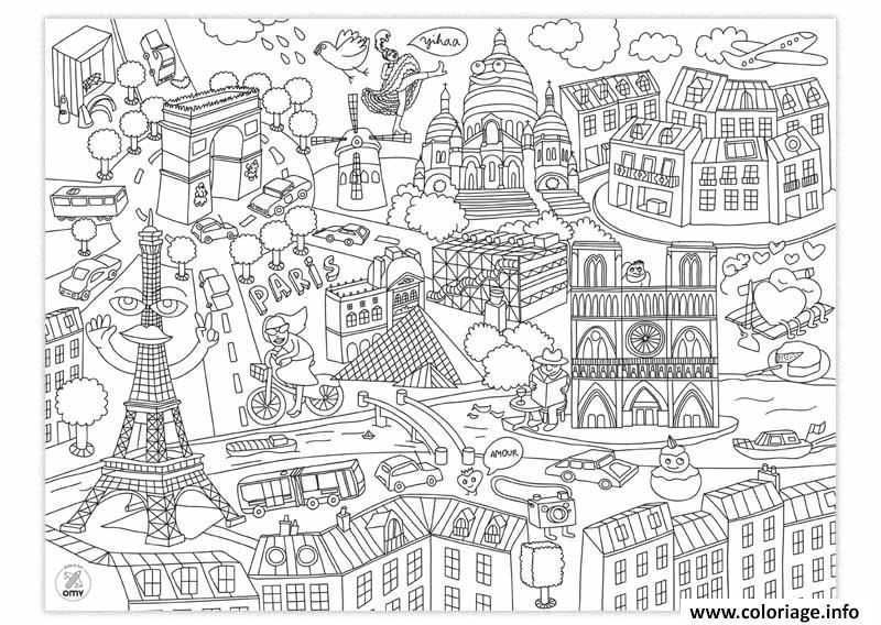 Coloriage Ville De Paris Coloriage Ville Coloriage France Coloriage Tour Eiffel