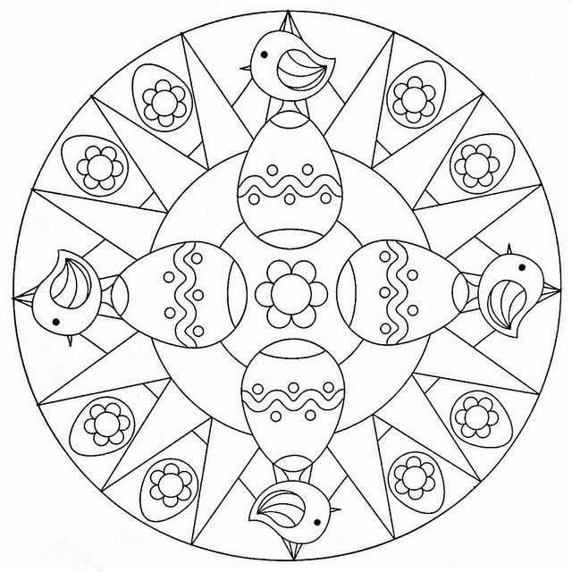 Coloring Page Mandala Kleurplaten Kleurplaten Knutselen Pasen