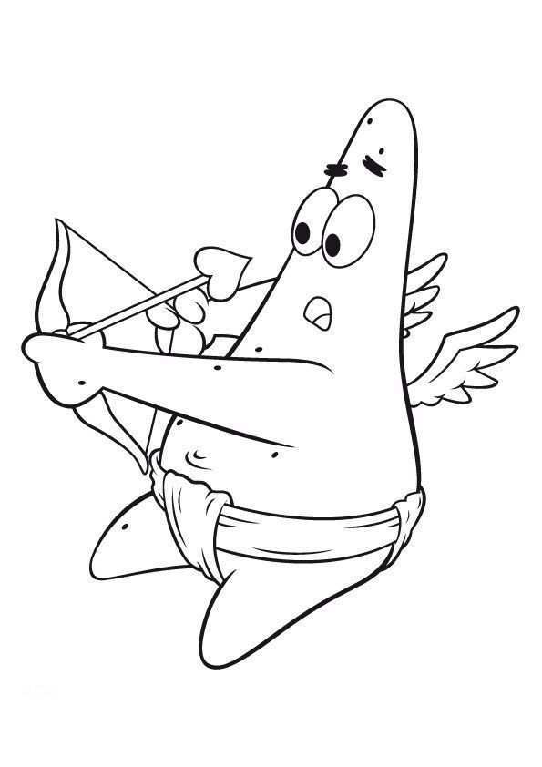 Spongebob Halloween Coloring Pages Valentines Day Patrick Coloring Sheet From Spongeb