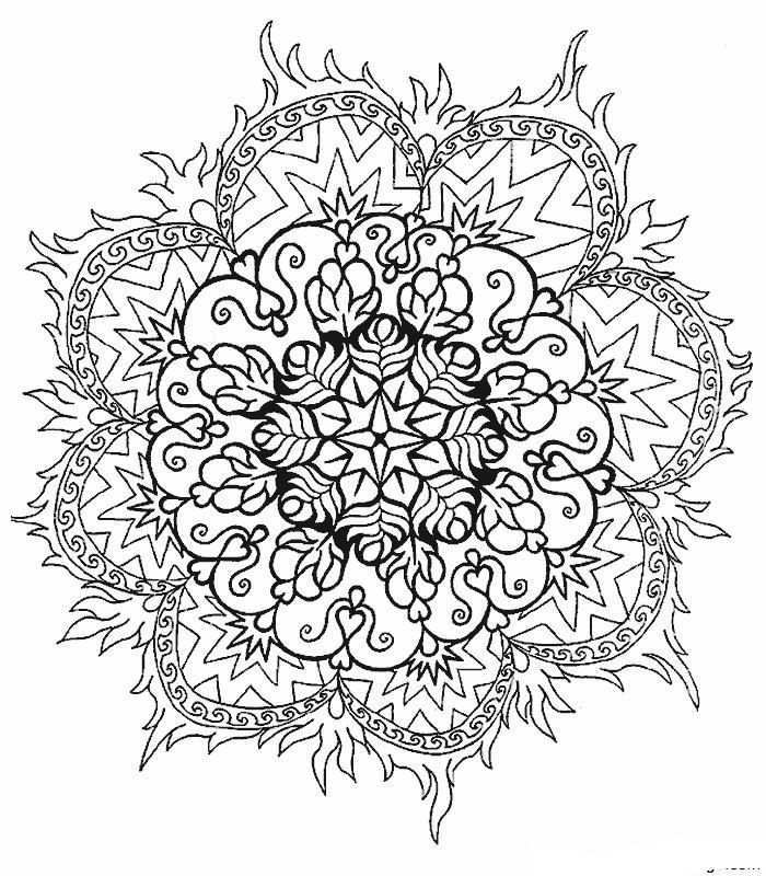 Kids N Fun Coloring Page Mandala Mandala Mandala Kleurplaten Abstracte Kleurplaten Kl