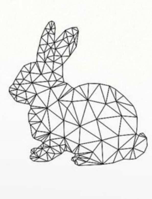 Kids N Fun Kleurplaat Geometrische Vormen Rabbit Konijnentekening Draadkunst Patronen