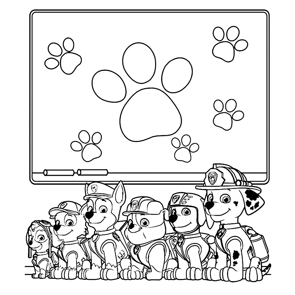 Leuk Voor Kids Alle Puppies Van De Paw Patrol Paw Patrol Coloring Pages Paw Patrol Co