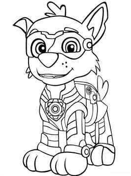 Nice Coloring Page Mighty Pups Rocky On Kids N Fun Patrulha Canina Para Colorir Desen