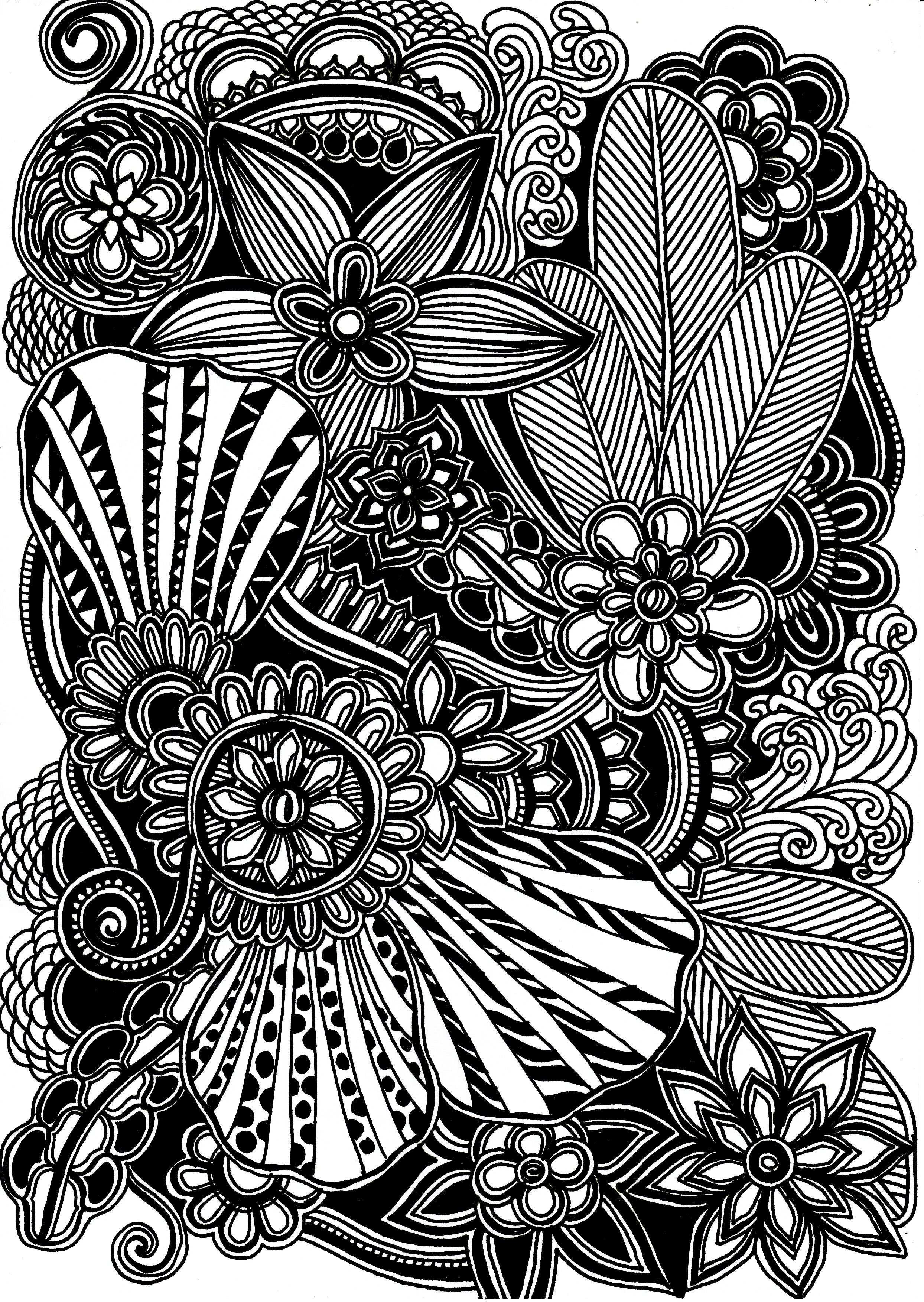 Black And White Drawing Using Pen Forest Black White Doodles Doodling Drawing Black A