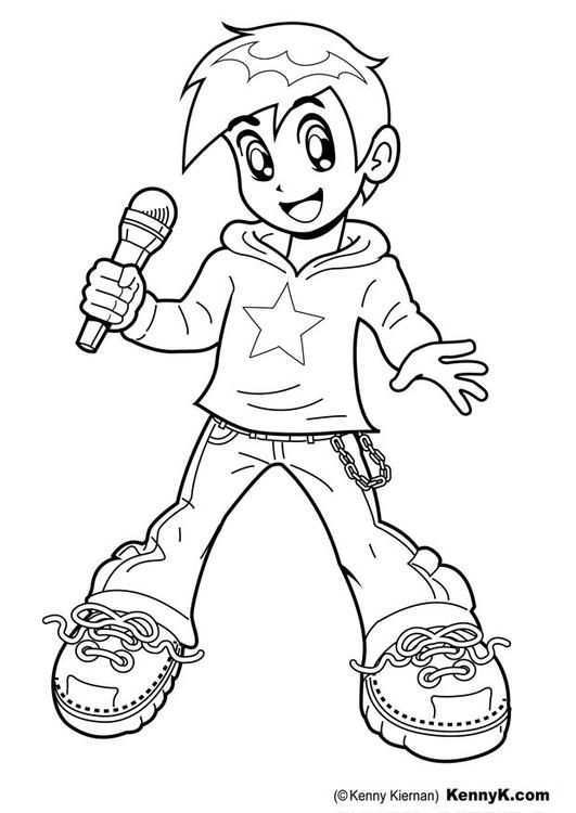 Coloring Page Singer Img 20084 Star Coloring Pages Coloring Pages Music Coloring