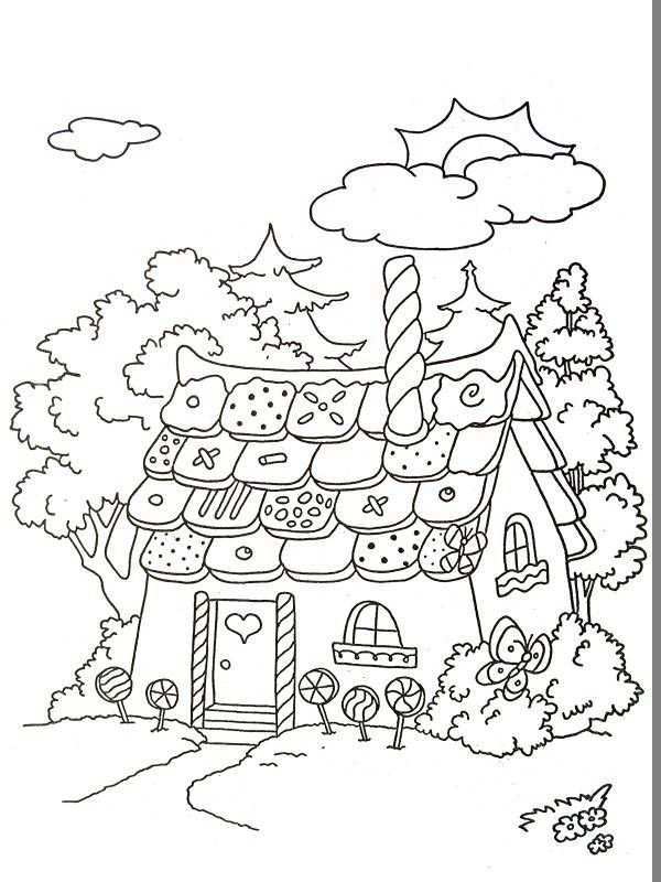 Pernikova Chaloupka Coloring Pages Christmas Drawings For Kids Fairy Tale Crafts