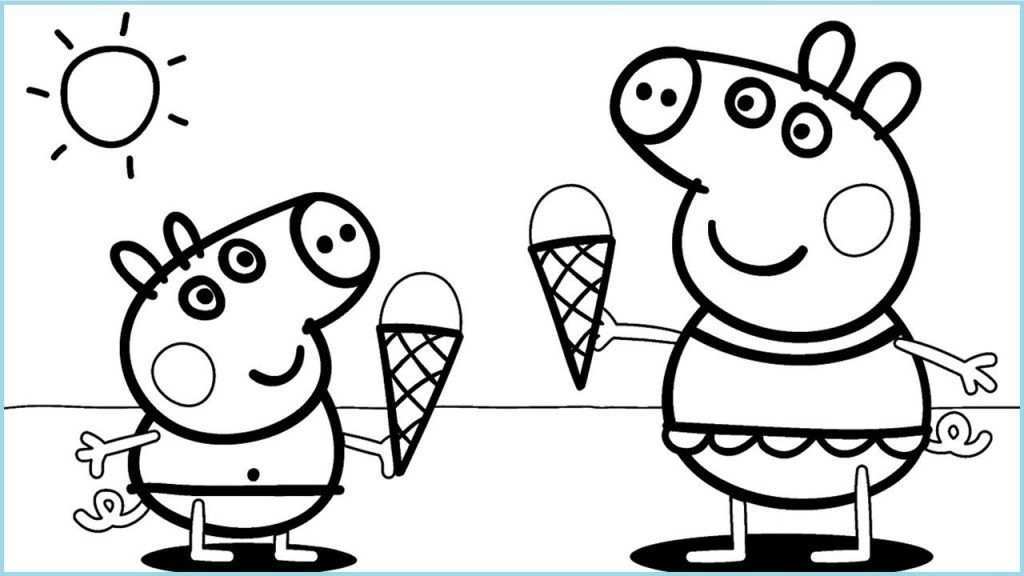 Free Printable Ice Cream Coloring Pages For Kids Peppa Pig Coloring Pages Peppa Pig C