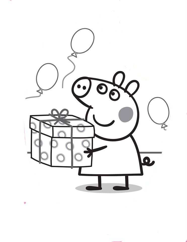 Peppa Pig Peppa Pig Coloring Pages Peppa Pig Colouring Birthday Coloring Pages