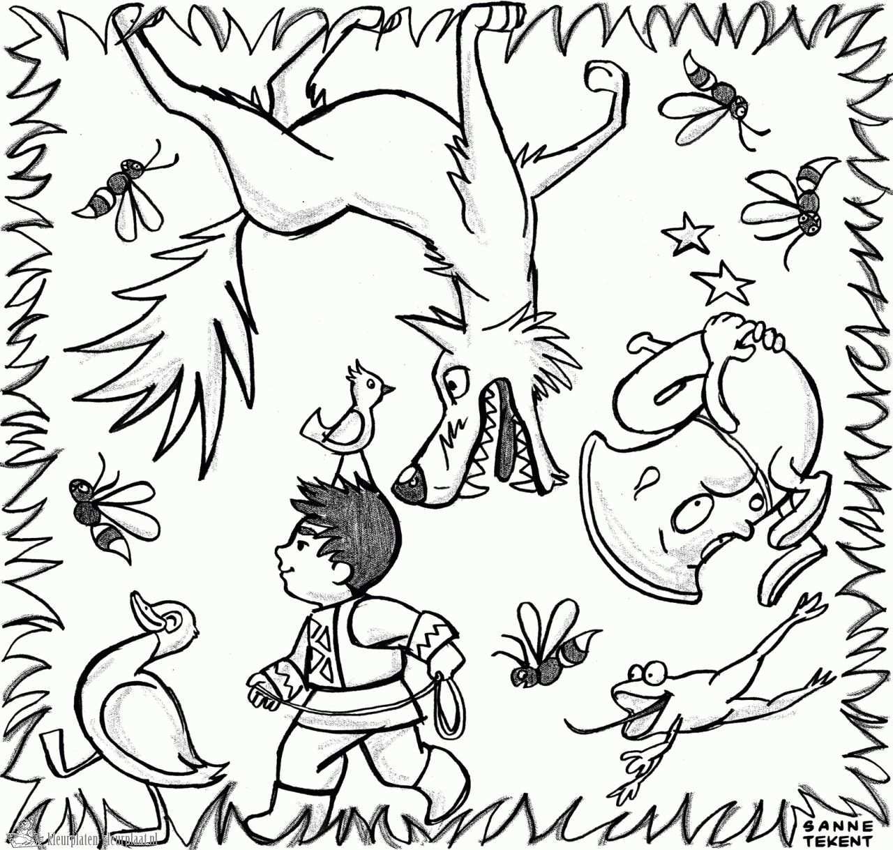 Peter And The Wolf Coloring Pages 14 I Peter And The Wolf Wolf Colors Coloring Pages