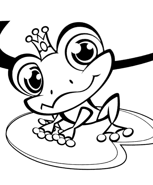 Littlest Pet Shop Crowned Frog Coloring Pages For Kids Fup Printable Littlest Pet Sho