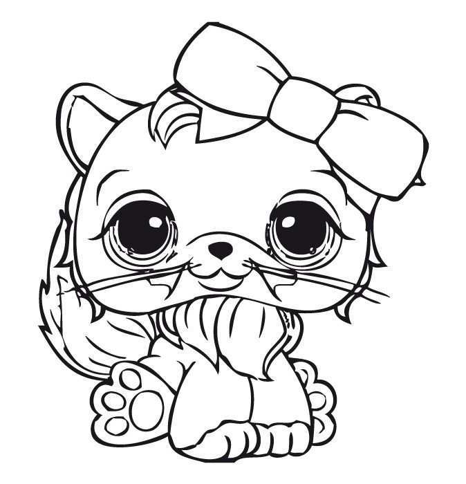 Littlest Pet Shop Coloring Pages 10 Cat Coloring Page Animal Coloring Pages Little Pe