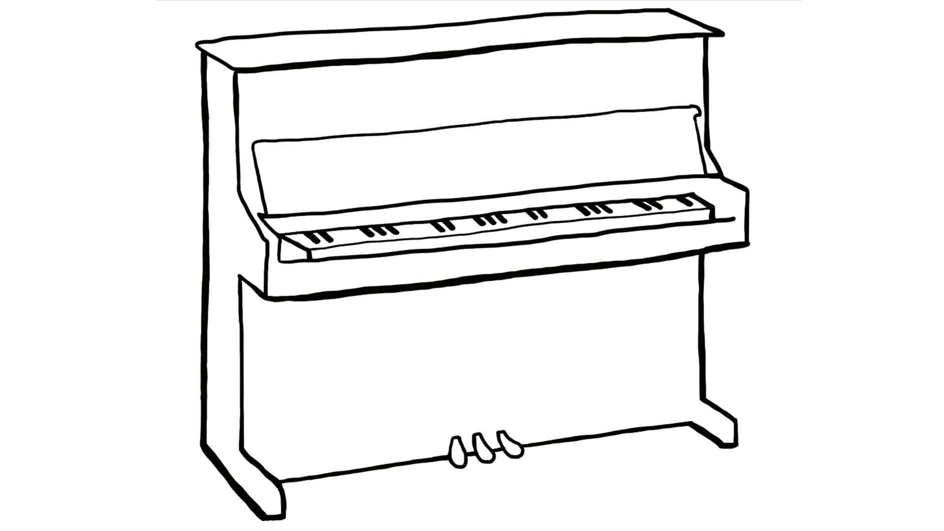 Kleurplaat Piano Kleurplaten Piano Knutselen Sinterklaas