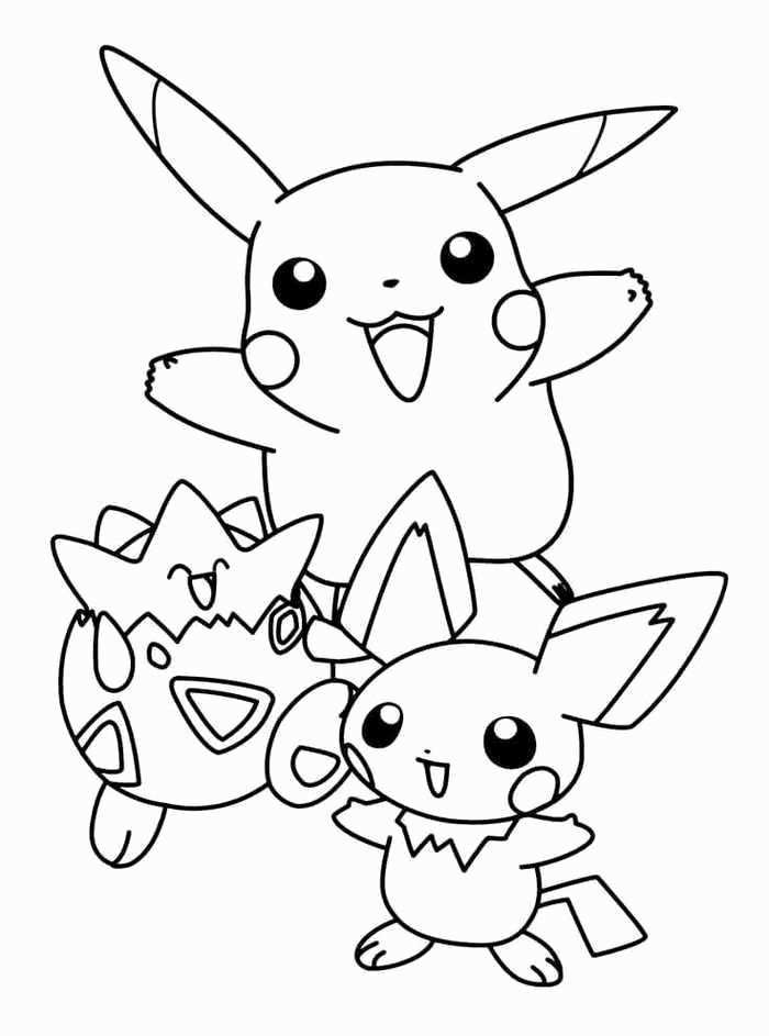 Coloring Pages For Kids Pokemon Pichu Pikachu Coloring Page Cartoon Coloring Pages Va