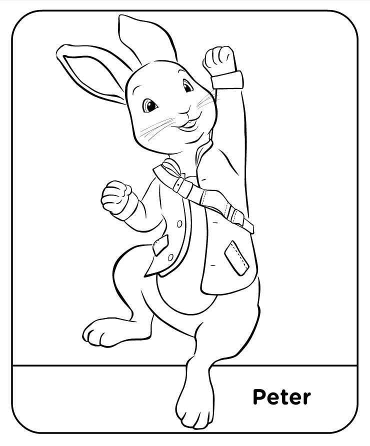Peter Rabbit Colour Peter Kleurplaten Peter Rabbit Konijn