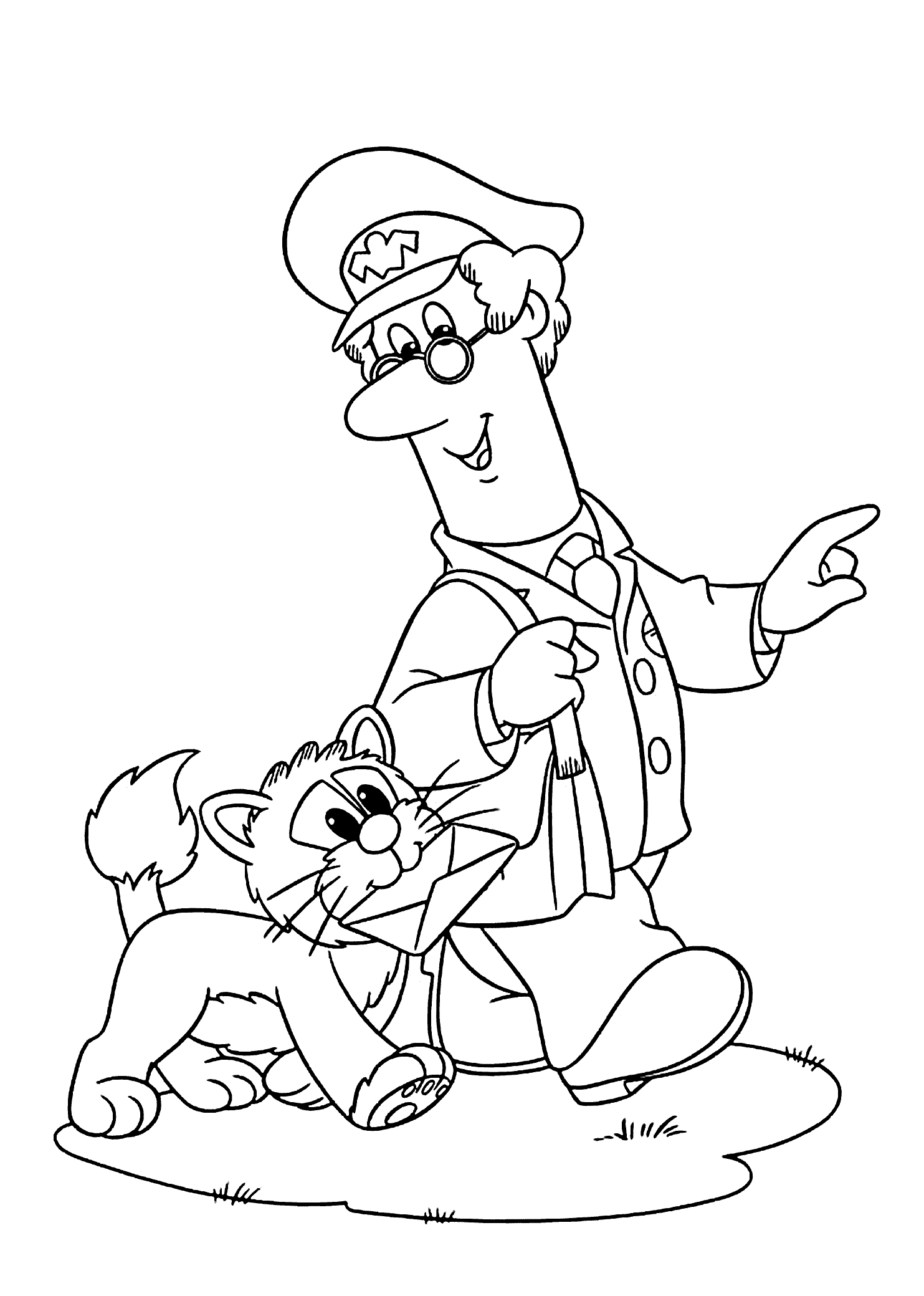 Postman Pat The Delivery Coloring Pages For Kids Printable Free Postman Pat Cartoon C
