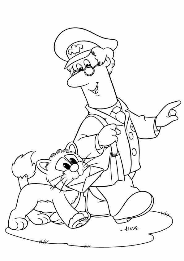 Colouring Postman Pat Google Sogning Postman Pat Cartoon Coloring Pages Coloring Page